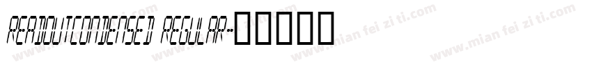 ReadoutCondensed Regular字体转换